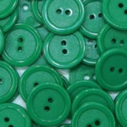 Guziki dwudziurkowe plastykowe 20mm ZIELONY 10szt