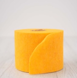 Filcowa wstążka wełniana 2mm ŻÓŁTY Szer. 10cm
