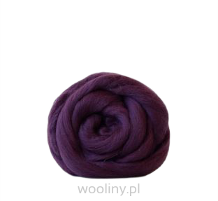 Wełna czesankowa BAKŁAŻAN merynos australijski 19mic 