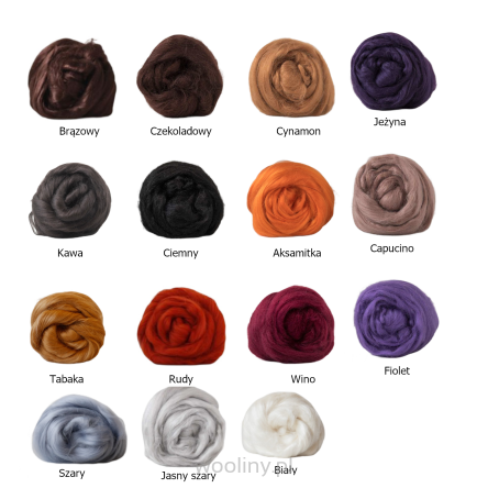 Czesanka wiskozy do włosów aniołów i lalek 15 kolorów