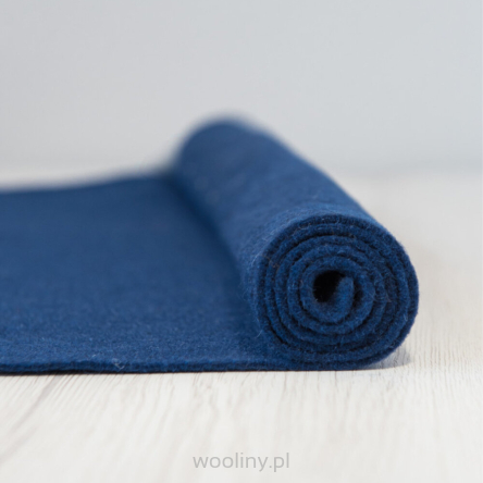 Filc wełniany 2mm CIEMNY NIEBIESKI 30x30cm dekoracyjny