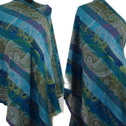 Damski  szal wełniany wielokolorowy Praisley