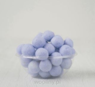 Kulka filcowa wełniana 2-2,5cm BŁĘKITNY