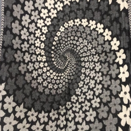 Szary wełniany szal z wełny merynosów