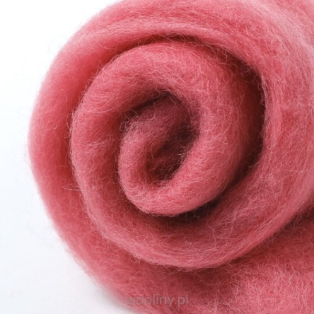 Brzoskwiniowa wełna w błamie zgrzebna do filcowania na mokro i sucho