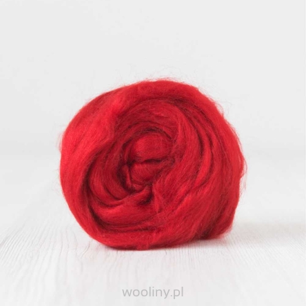 Czesanka wiskozy do filcowana CZERWONY