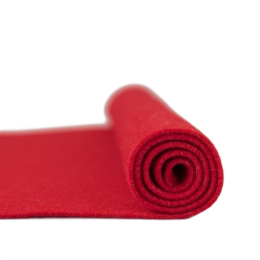 Filc wełniany 3mm dekoracyjny CZERWONY