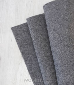 Filc wełniany 70% dekoracyjny 2mm MELANŻ SZARY
