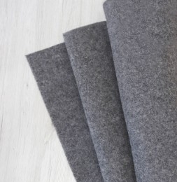 Filc wełniany 70% dekoracyjny 2mm MELANŻ SZARY