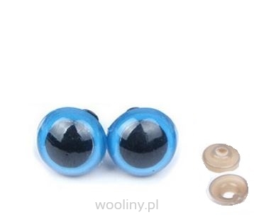 Bezpieczne oczy oczka 15mm NIEBIESKI maskotek Amigurumi