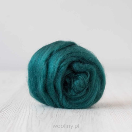 Jedwabna czesanka Tussah CIEMNY ZIELONY 